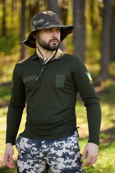 Лонгслив мужской coolmax хаки футболка с длинным рукавом с липучкой для шевронов, 3XL